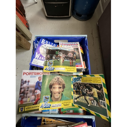 160 - 2 CRATES OF VINTAGE FOOTBALL PROGRAMMES