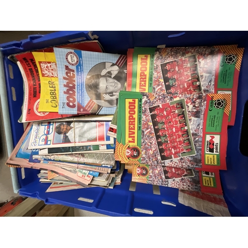 160 - 2 CRATES OF VINTAGE FOOTBALL PROGRAMMES