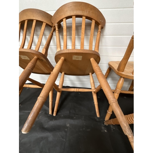 177 - 5 BEECH KITCHEN CHAIRS