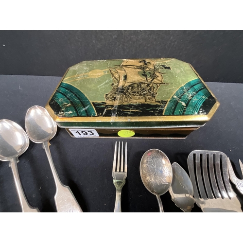 193 - TIN OF CUTLERY