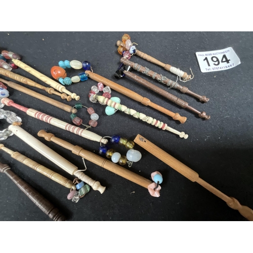 194 - *******lot withdrawn by vendor******COLLECTION OF SERVIETTE RINGS, BOBBINS ETC