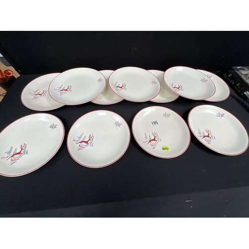 195 - *******lot withdrawn by vendor******7 CROWN DEVON FIELDINGS STOCKHOLM DINNER PLATES & 4 SIDE PLATES