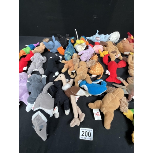 200 - QTY OF BEANIE BABY COLLECTABLE TOYS