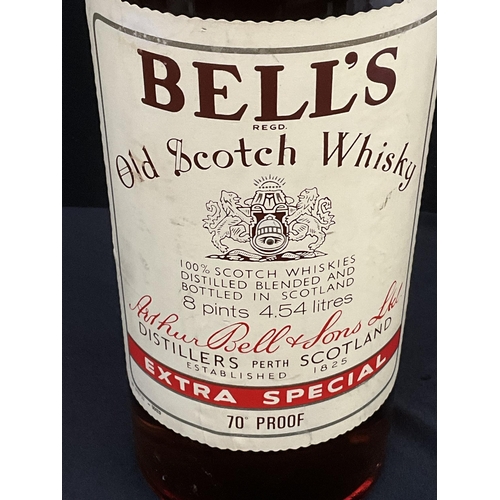 209 - VINTAGE BELLS WHISKY 8 PINTS 70% PROOF AND 3 GLENFIDDICH MINIATURES