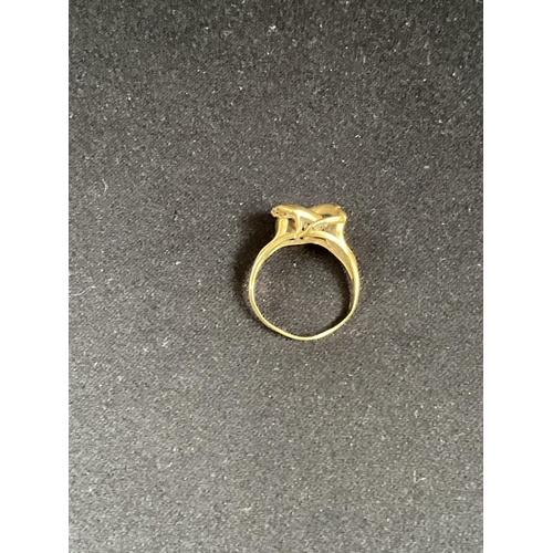 217 - TESTED GOLD LADIES RING A/F TOTAL WEIGHT 3.1G