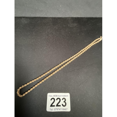 223 - 9CT GOLD HALLMARK 375 16