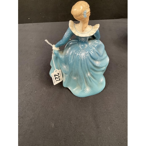 227 - 3 ROYAL DOULTON FIGURES - FRAGRANCE, TOP O THE HILL, FAIR LADY