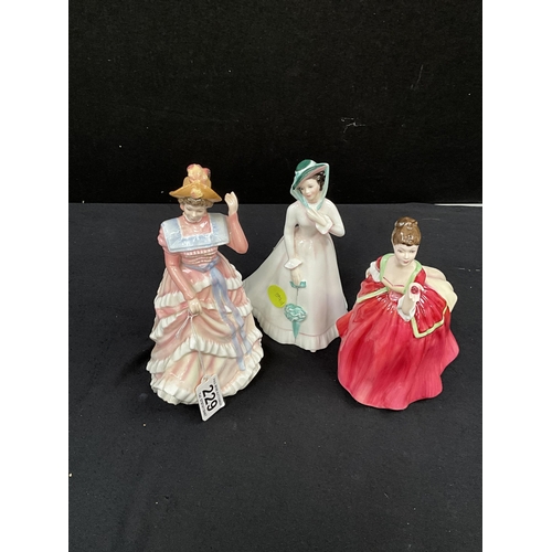 229 - 3 ROYAL DOULTON LADIES - SHARON 1994, JULIA, FLOWER OF LOVE - A/F