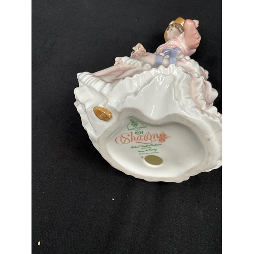 229 - 3 ROYAL DOULTON LADIES - SHARON 1994, JULIA, FLOWER OF LOVE - A/F