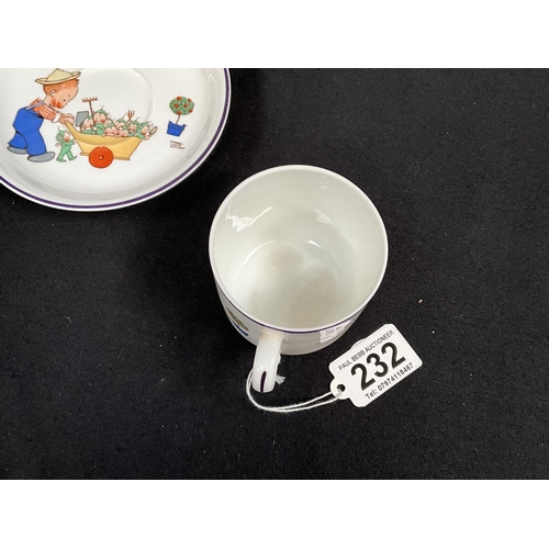 232 - SHELLEY CHILDS CUP & SAUCER AND MUG