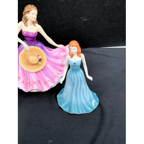 244 - 3 ROYAL DOULTON FIGURES - CAROLINE, RUTH, DECEMBER TURQUOISE