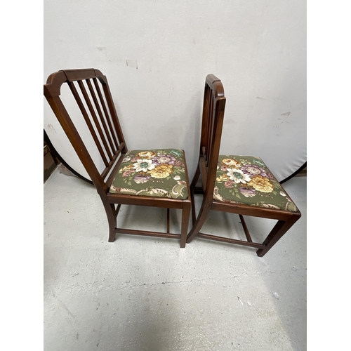 255 - PAIR OF GEORGIAN OAK DINING CHAIRS