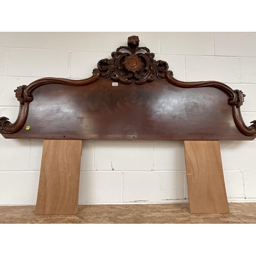 258 - VICTORIAN MAHOGANY CHIFFIONIER BACK MADE INTO A HEADBOARD W74