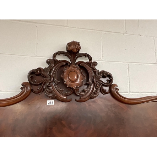 258 - VICTORIAN MAHOGANY CHIFFIONIER BACK MADE INTO A HEADBOARD W74