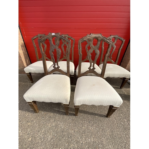 263 - 6 DECORATIVE DINING CHAIRS A/F RETAILED BY HARRODS OF LONDON