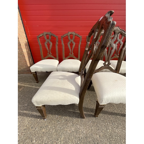 263 - 6 DECORATIVE DINING CHAIRS A/F RETAILED BY HARRODS OF LONDON