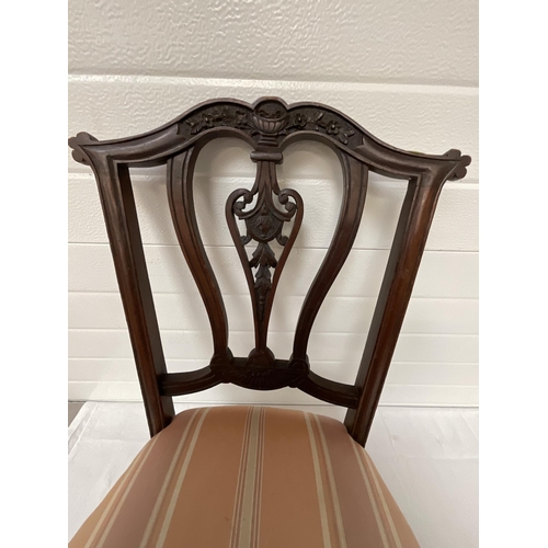 264 - 2 EDWARDIAN MAHOGANY NURSING CHAIRS