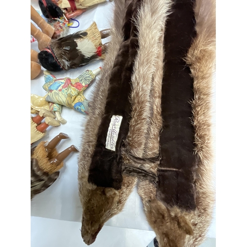 271 - *******lot withdrawn by vendor******2 BOXES OF FUR STOALS, OLD DOLLS , TEDDY BEAR PUSH A LONG DOG (I... 