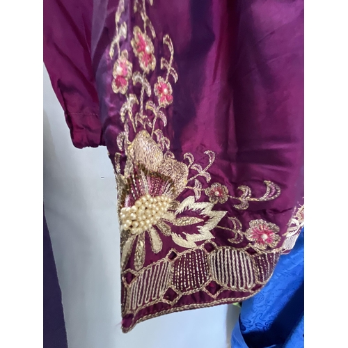 265B - *******lot withdrawn by vendor******VINTAGE PEARLWORK JACKET, SELECTION OF SILK AND EMBROIDERED ORIE... 