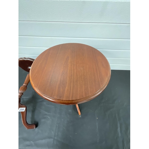 298 - 2 MAHOGANY WINE TABLES