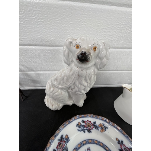 301 - *******lot withdrawn by vendor******BOX OF CHINA TO INCLUDE VICTORIAN STAFFS DOG, BESWICK BIRDS ETC ... 