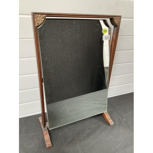 303 - OAK FREESTANDING MIRROR H25