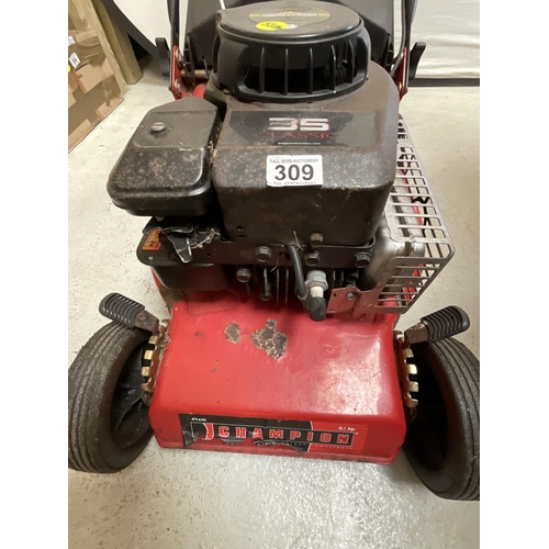 309 - CHAMPION PETROL LAWNMOWER WITH BRIGGS & STRATTON ENGINE