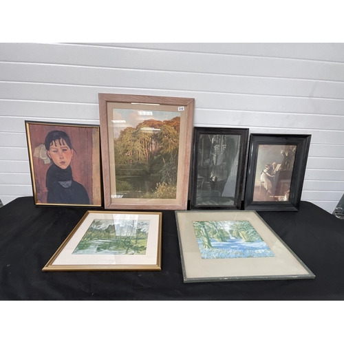 310 - BOX OF FRAMED PICTURES, PRINTS ETC