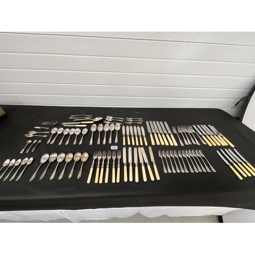 330 - BOX OF SILVER PLATED CUTLERY