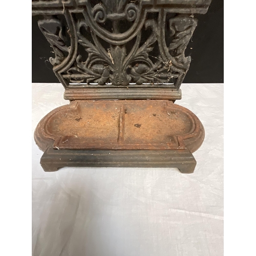 358 - CAST IRON UMBRELLA STAND H14