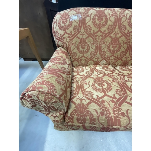 372 - TERRCOTTA FLORAL DESIGN 3 SEATER SOFA H37