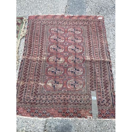 381 - *******lot withdrawn by vendor******5 VINTAGE CARPETS A/F - LARGEST 80