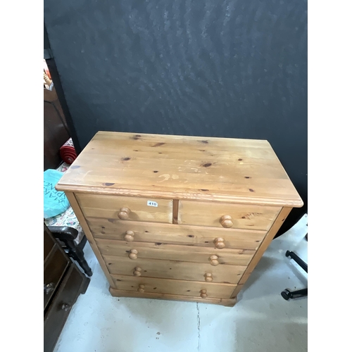 410 - MODERN PINE 2 OVER 4 BEDROOM CHEST H42