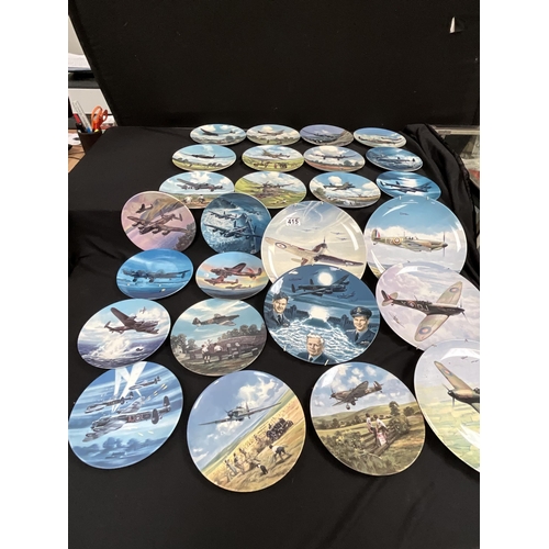 415 - COLLECTION OF LTD ETD ROYAL WORCESTER AND COALPORT PLATES -AEROPLANES