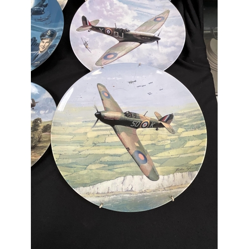 415 - COLLECTION OF LTD ETD ROYAL WORCESTER AND COALPORT PLATES -AEROPLANES