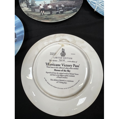 415 - COLLECTION OF LTD ETD ROYAL WORCESTER AND COALPORT PLATES -AEROPLANES