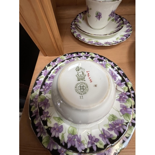 434 - ROYAL DOULTON PART TEA SET AND 4 FRANKLIN MINT COLLECTERS PLATES - BUTTERFLYS OF THE WORLD