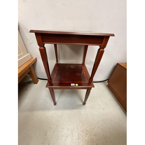 441 - PAIR OF REPRODUCTION MAHOGANY LAMP TABLES A/F H18