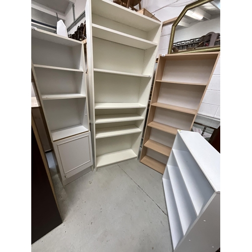 456 - 4 MODERN BOOKCASES - LARGEST H79