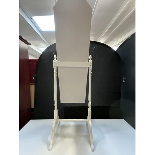 457 - MODERN WHITE KNEEHOLE PEDESTAL DRESSING TABLE H28