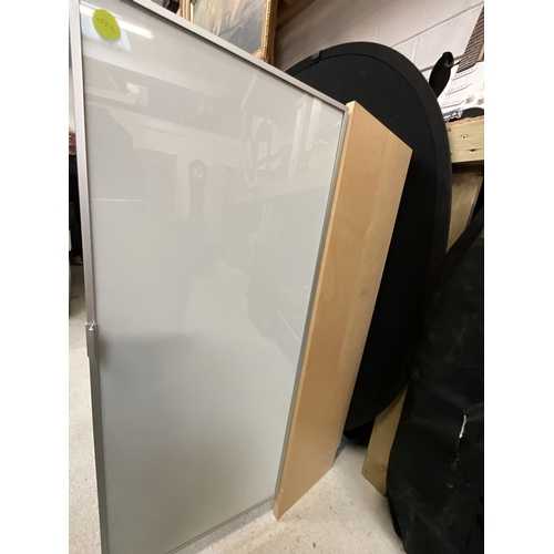 461 - PAIR OF MODERN IKEA BEECH EFFECT 2 DOOR CABINETS H42