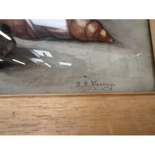 90 - *******lot withdrawn by vendor******FRAMED WATERCOLOUR WITH PENCIL SIGNATURE S R MANNING (ITEM 50) 1... 