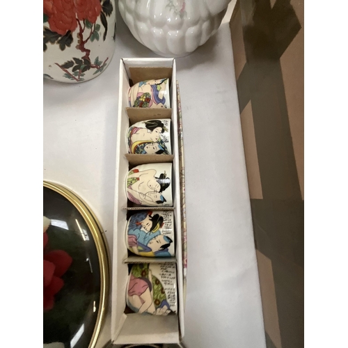 92 - 2 BOXES OF CHINA TO INCLUDE ORNAMENTS, CLOCKS, FIGURES ETC