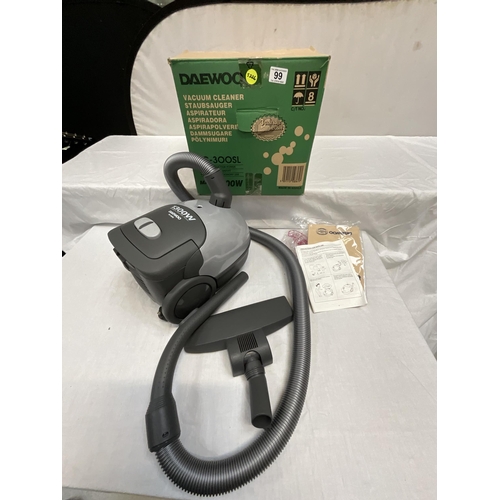 99 - DAEWOO 1300W CYLINDER HOOVER IN BOX