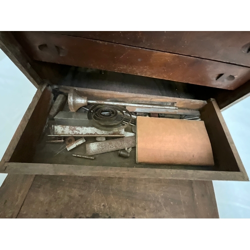 22 - VINTAGE ENGINEERS TOOL CHEST AND TOOLS H13