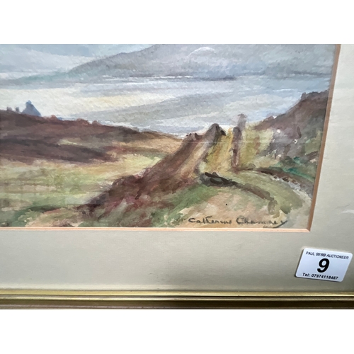 9 - GILT FRAMED WATERCOLOUR SIGNED 