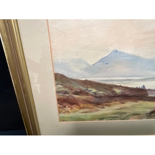 9 - GILT FRAMED WATERCOLOUR SIGNED 