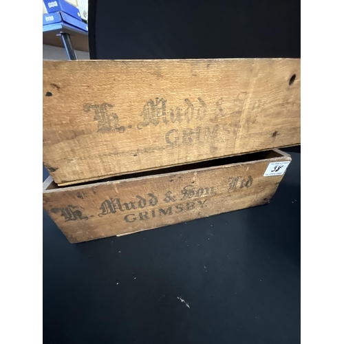 38 - QTY OF WOODEN ADVERTISING CRATES (WORMED)
CORONA CRATE H13