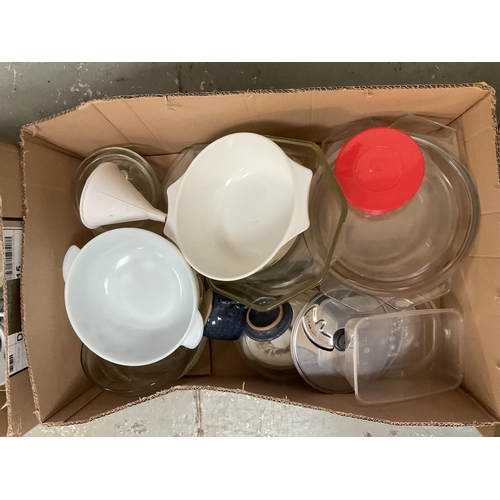 69 - 3 BOXES OF KITCHENWARE TO INCLUDE PYREX ETC