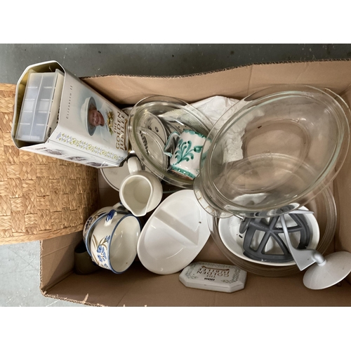 69 - 3 BOXES OF KITCHENWARE TO INCLUDE PYREX ETC